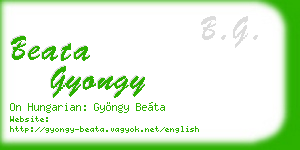 beata gyongy business card